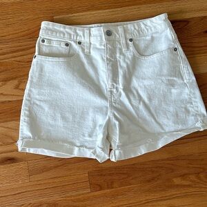 Madewell Curvy High-Rise Denim Shorts White 29